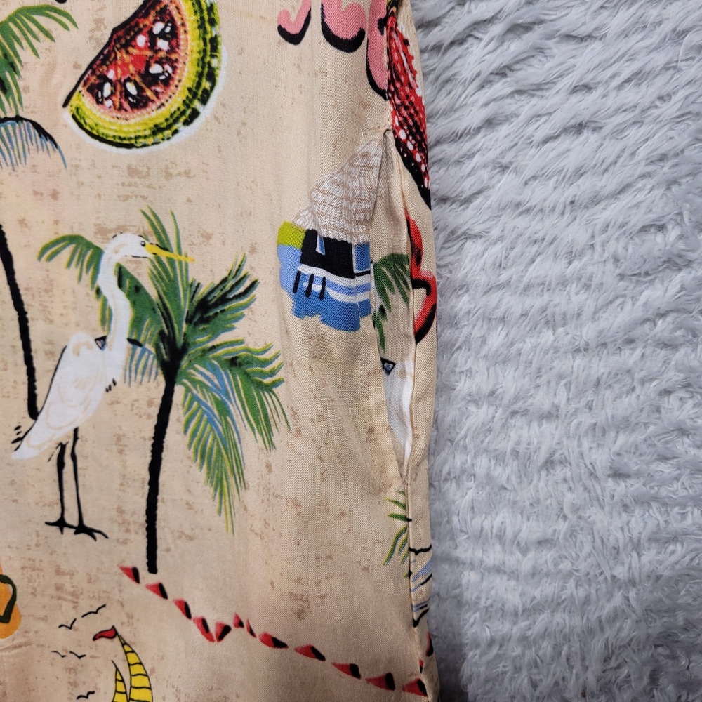 True Destinations Womens Romper Small‎ Tropical Paradise Palm Trees Beach - Picture 5 of 9